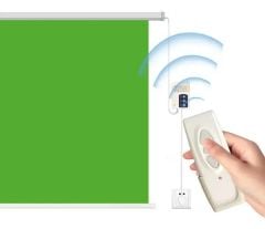  Phông Xanh Tách nền treo tường có Điều Khiển lên xuống từ xa (2mx2m) 