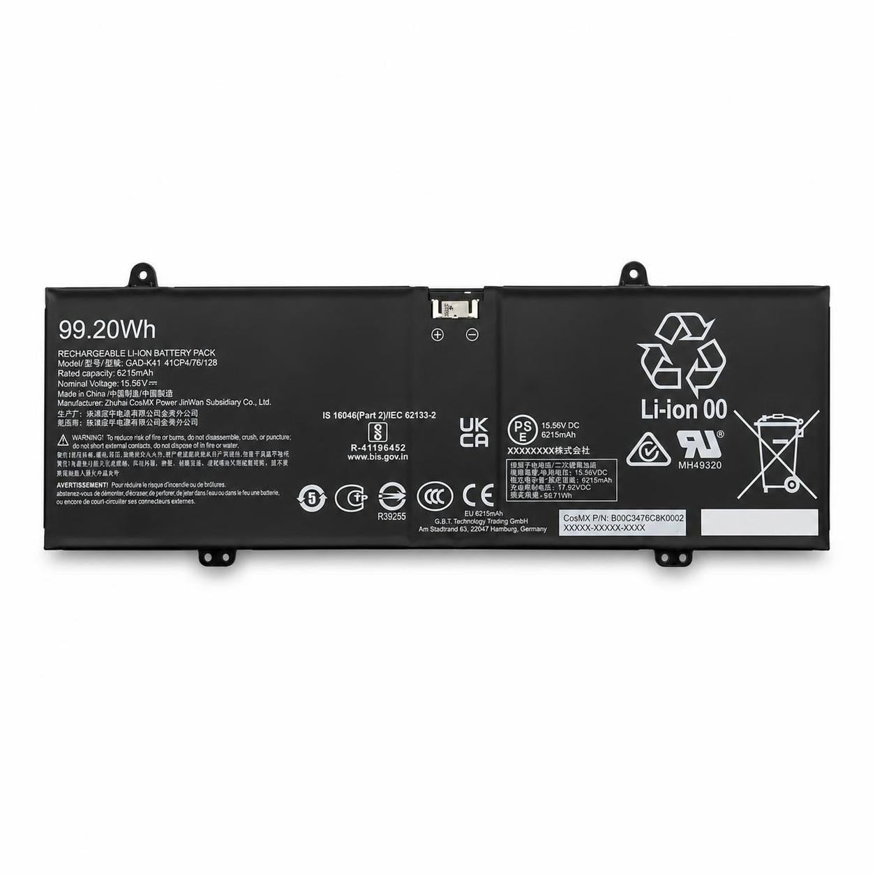 Ảnh minh họa Pin laptop Gigabyte Aorus 16X (2024) – GAD-K41 (4 cell) 1