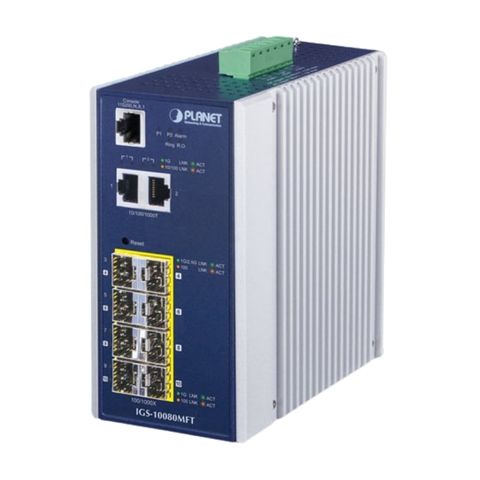Planet IGS-10080MFT, Switch công nghiệp 8 cổng SFP