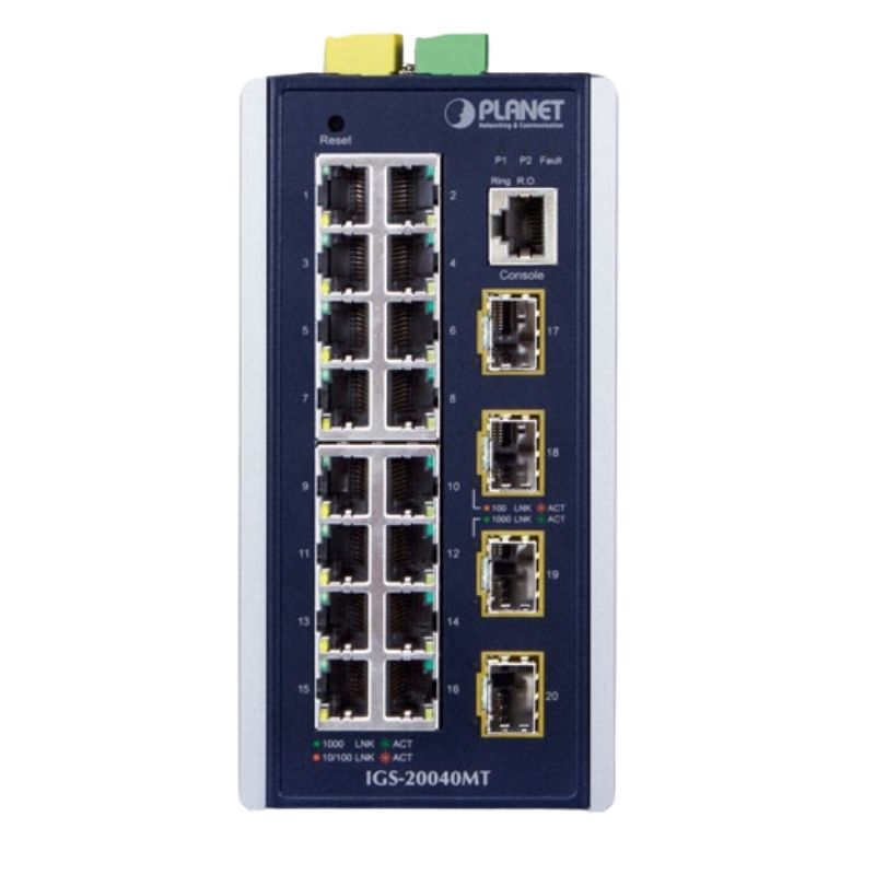 Ảnh minh họa Planet IGS-20040MT, Switch công nghiệp 16 port 1