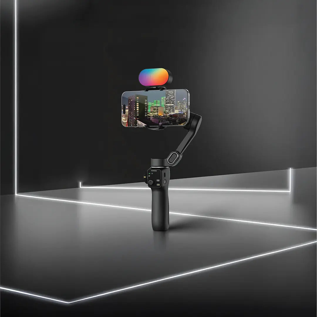 Ảnh minh họa Porodo Velocam Gimbal chống rung 3 trục – Đen 2