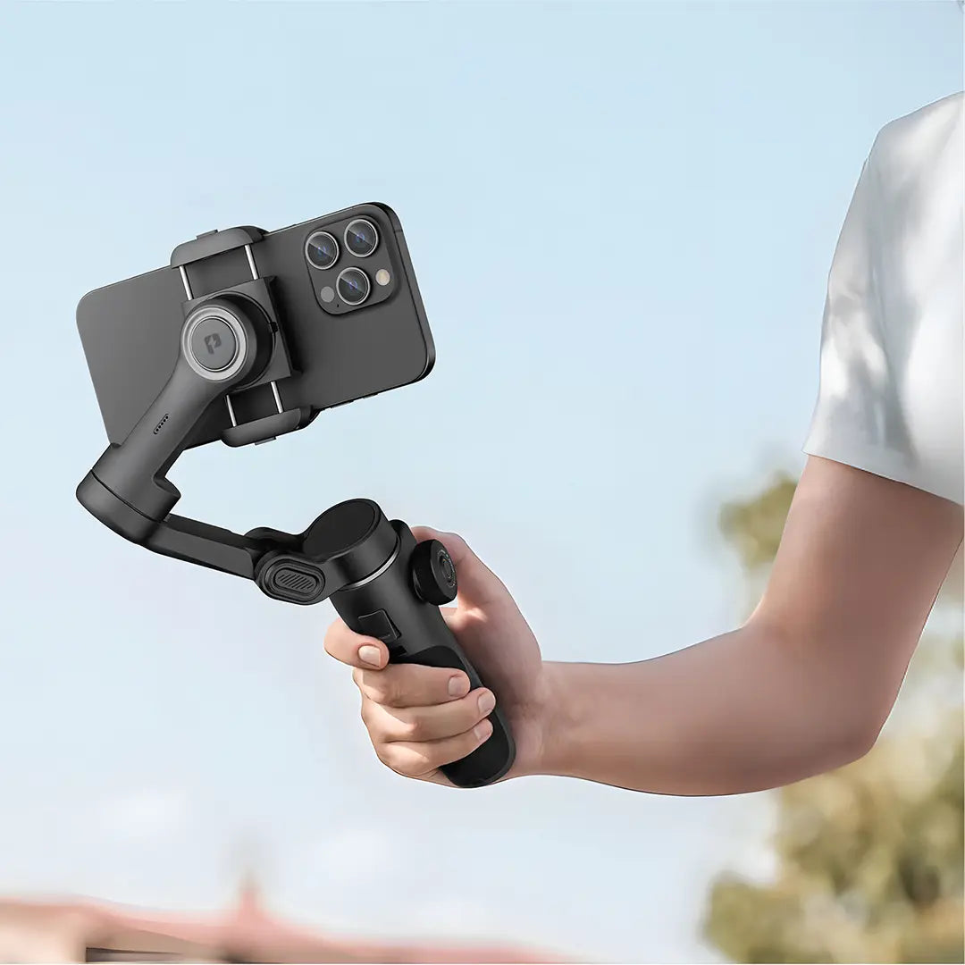 Ảnh minh họa Porodo Velocam Gimbal chống rung 3 trục – Đen 3