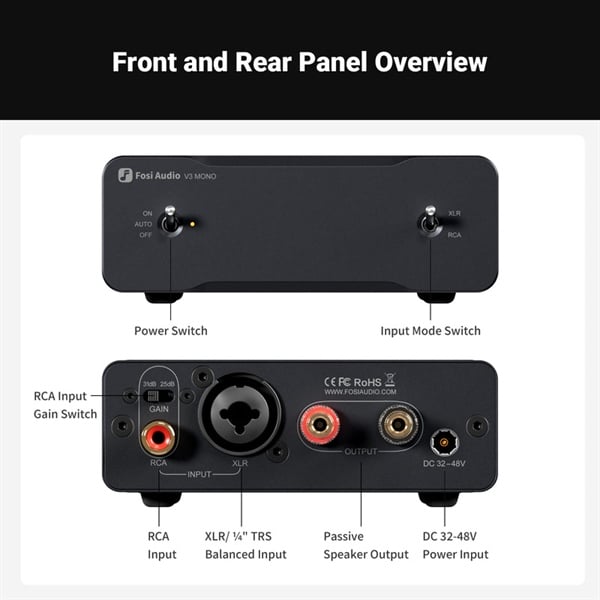 Power Amp Fosi V3 Mono