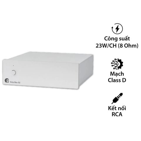 Power Amply Pro-Ject Amp Box S2, 2 Kênh, 23W/CH (8 Ohm)