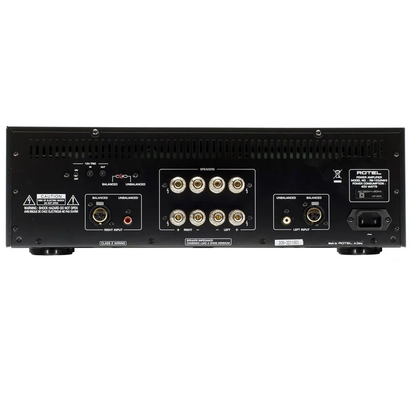 Ảnh minh họa Power Amply Rotel RB1552 MKII, 130 W/kênh, 10 Hz – 100 kHz, RCA, XLR 1