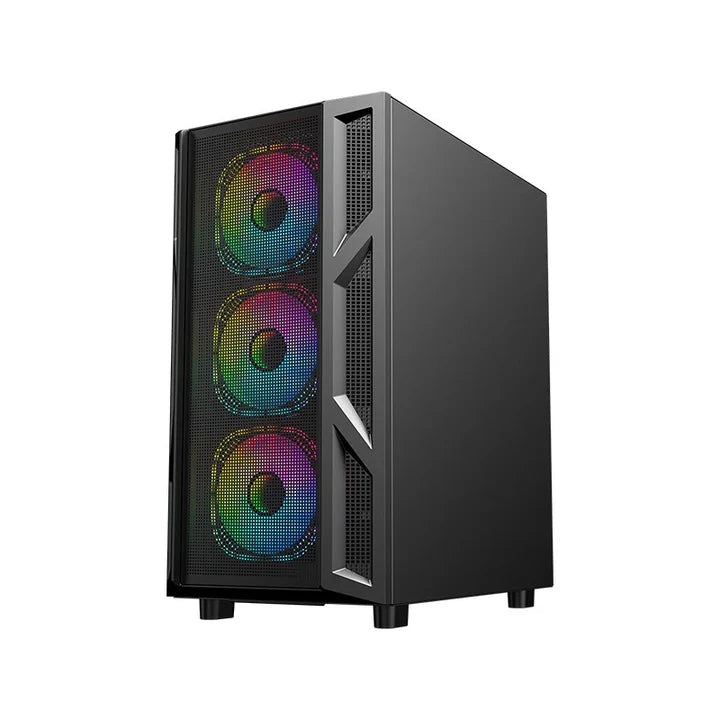Ảnh minh họa Vỏ Case Gaming Mid Tower GAMEON Trident IV-M POWERFORGE Series – Màu đen với Bộ nguồn 750W 80+ Bronze và 4 quạt ARGB 3