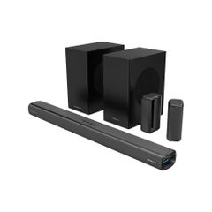  Powerology 5.2.4CH Rạp hát tại gia không dây, loa trầm kép - Đen 