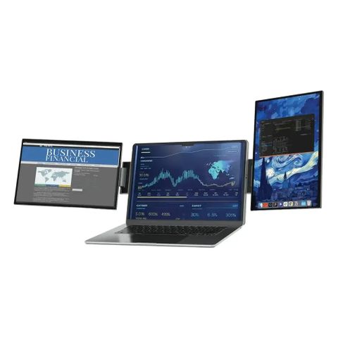 Powerology SkyFold Màn hình mở rộng laptop kép 14 inch - Đen