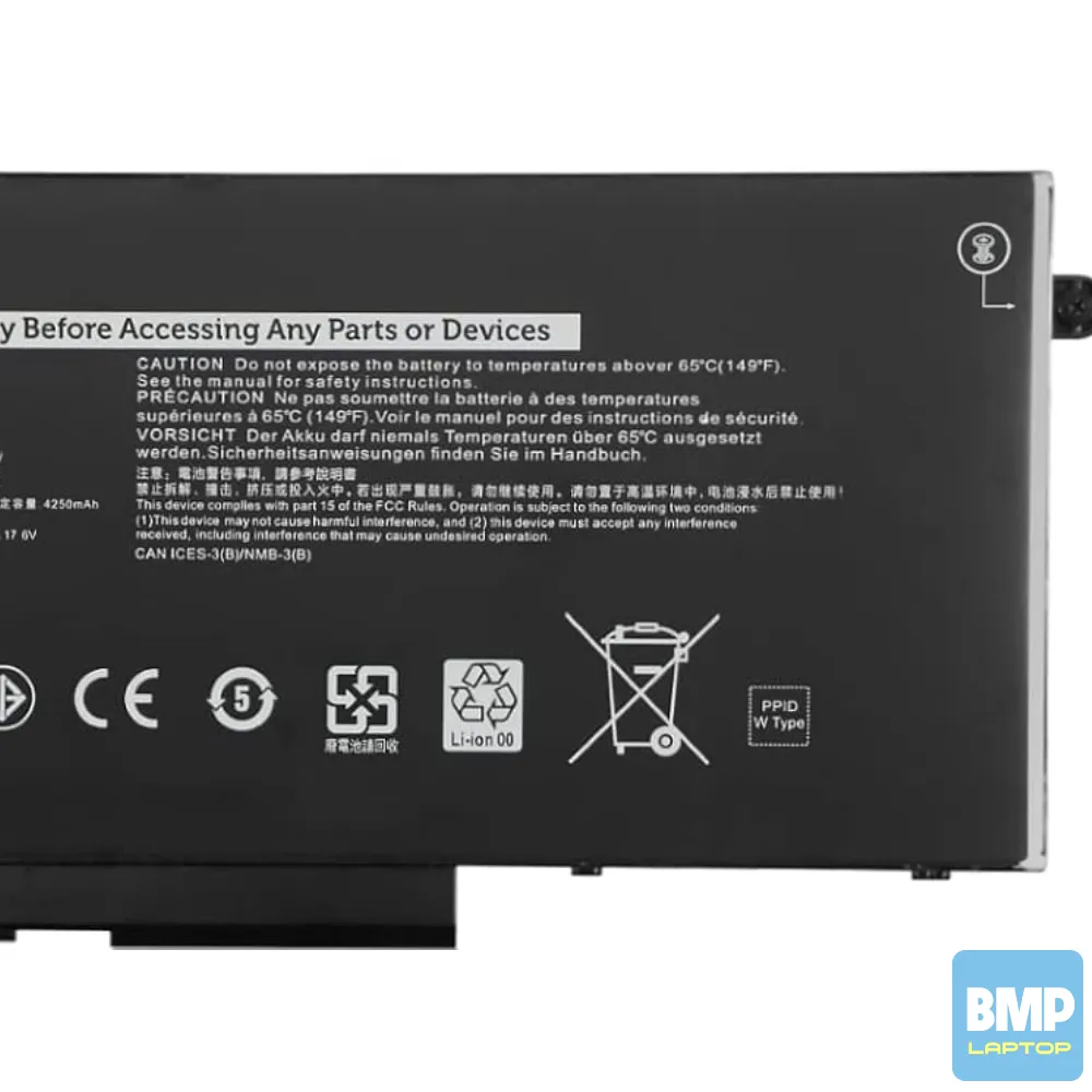 Ảnh minh họa Thay Pin Laptop Dell Precision 3541 3551, Latitude 5401 5410 5411 5501 5510 5511, 3HWPP Zin 2