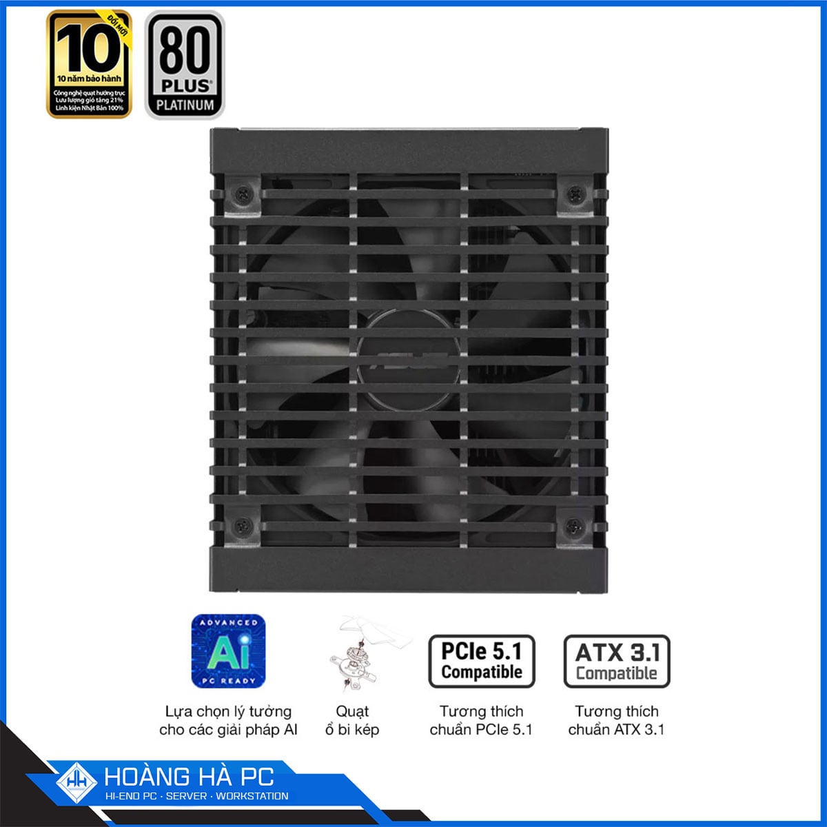 Ảnh minh họa Nguồn Asus Pro WS 3000W Platinum (ATX 3.1/ PCIe 5.1/ 80 Plus Platinum/ Full Modular) 2