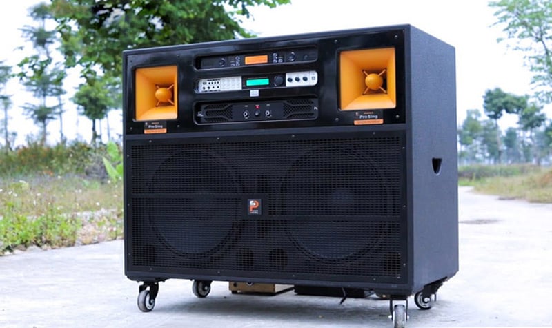 Ảnh minh họa Loa Prosing J97 Pro, Công Suất 1200W, 2 Bass 40 cm, Có 2 Tay Micro (Cắm Điện) 2