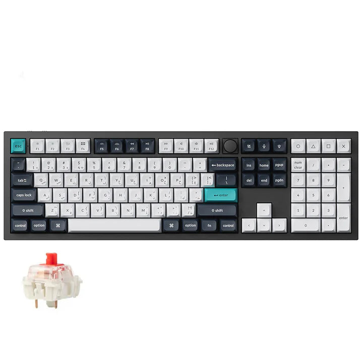 Ảnh minh họa Keychron Q6 Max Bàn phím cơ không dây RGB 100% QMK/VIA với switch Gateron Jupiter Red - màu đen, bố cục English/Arabic 1