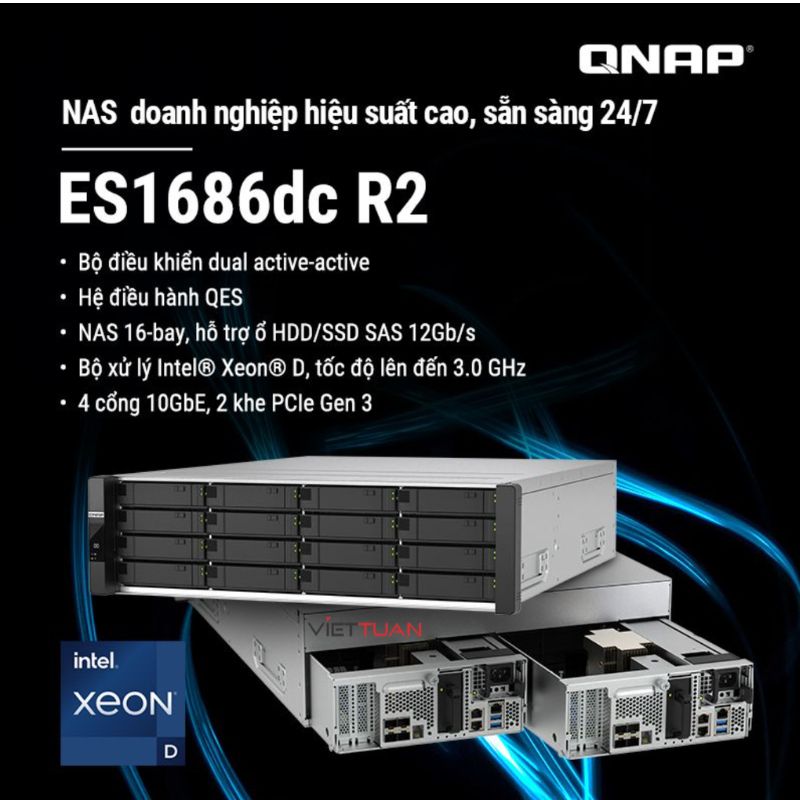 Ảnh minh họa QNAP ES1686DC-R2-2123IT-64G (Dual Active Controllers) 1