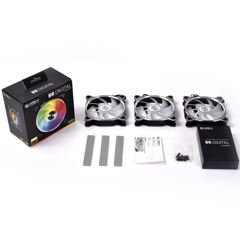 Quạt máy tính Lian Li Bora Digital - Pack 3 - Space Grey