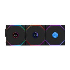  Quạt tản nhiệt Lian Li TL LCD Wireless 120-3 Black 12TLLCD1W3B 