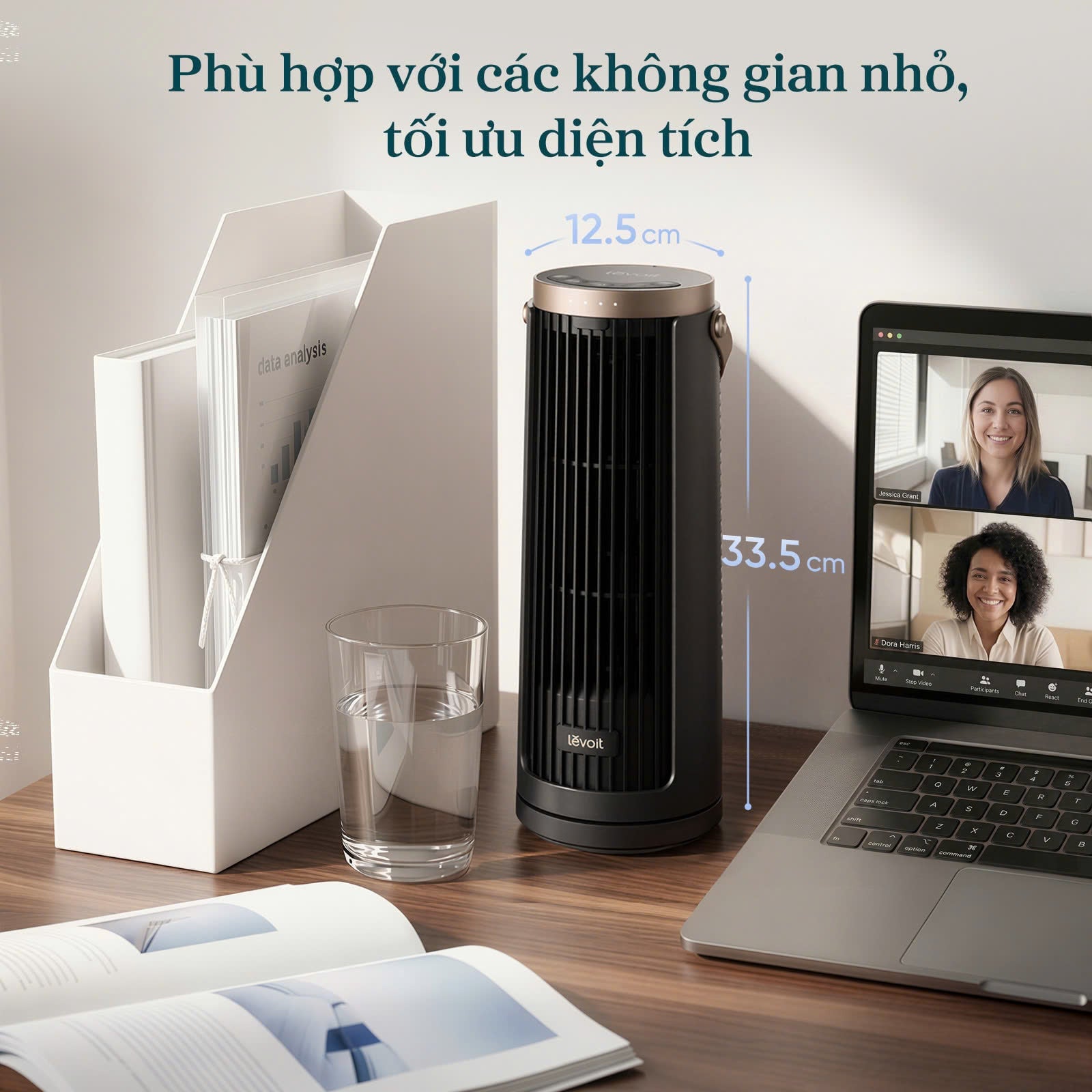 Ảnh minh họa Quạt Tháp Thông Minh Levoit Windi Mini Pro 3