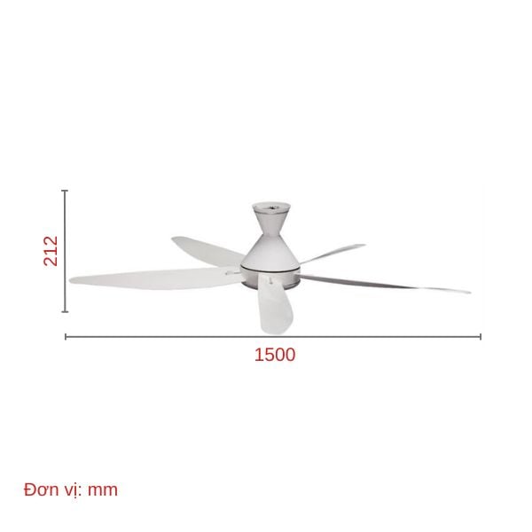 Ảnh minh họa Quạt trần Panasonic 5 cánh F-60GDN-S 40W 1