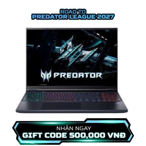 Laptop Acer Gaming Predator Helios Neo PHN16-I71-97VK NH.U46SV.003 (Ultra 9 290HX Plus | 32GB | 512GB | RTX™ 5080 16GB | 16 inch WQXGA 240Hz | Win 11 | Đen)