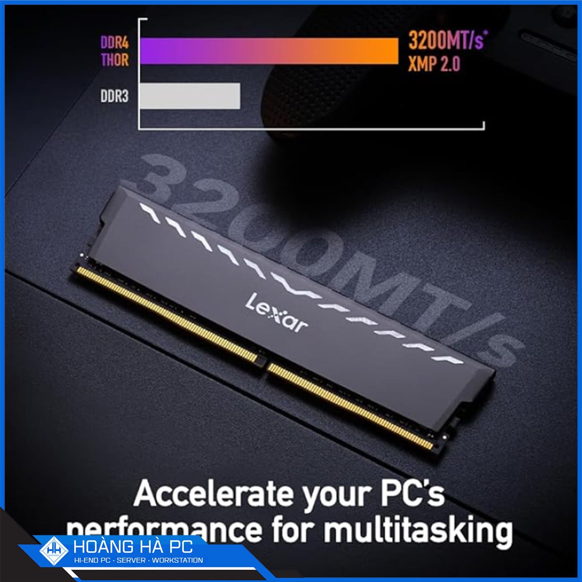 Ảnh minh họa RAM DDR4 LEXAR THOR 16GB 3200MHz (1x16G) - Có tản 3