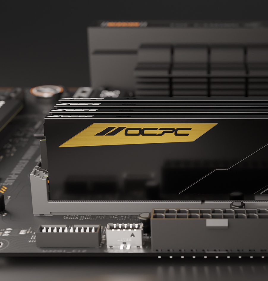 Ảnh minh họa RAM DESKTOP OCPC VOLARE DDR5 16G BUS 6000 MHZ DDR5 TẢN BLACK 1