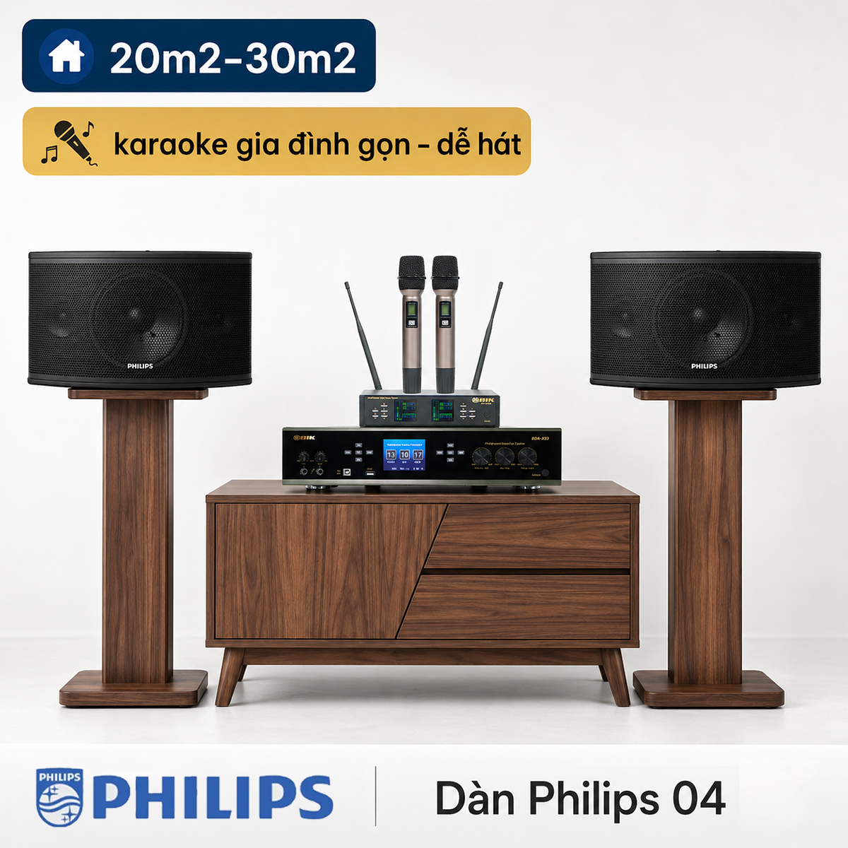 Dàn karaoke gia đình Philips 04 (Philips CSS1308/70, BIK BDA-X33, BIK BJ-U100II)