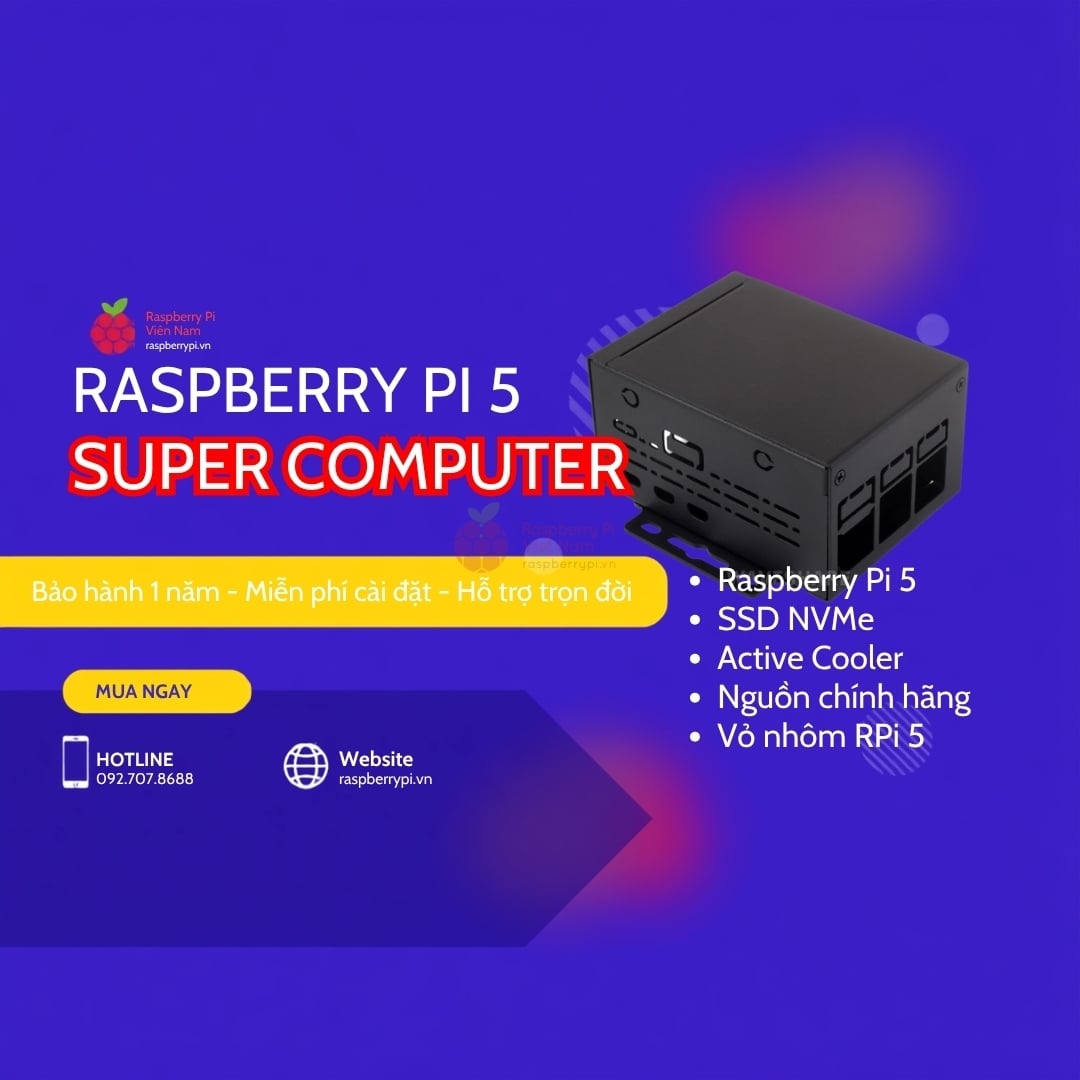 Ảnh minh họa Raspberry Pi 5 Super Computer Kit 3