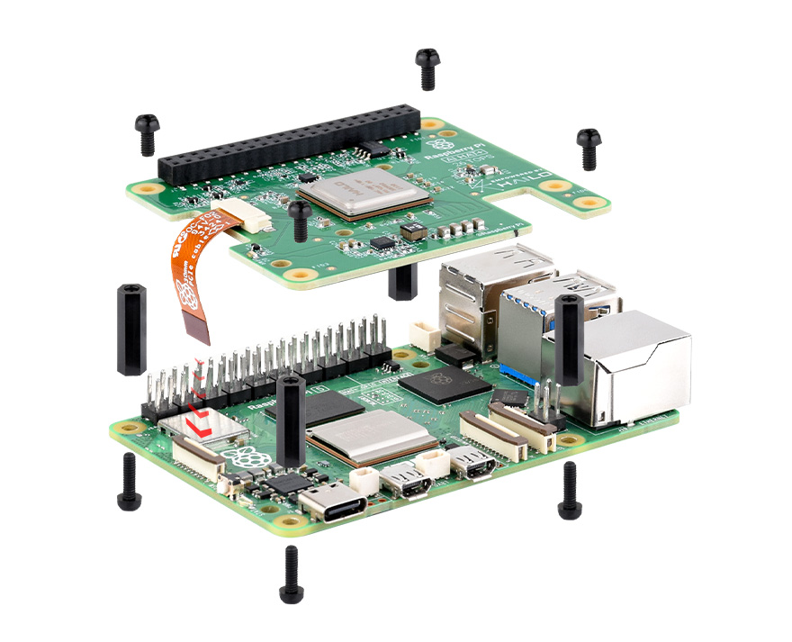 Ảnh minh họa Raspberry Pi AI HAT+ with 26TOPS Hailo-8 AI Acceleration Module 1
