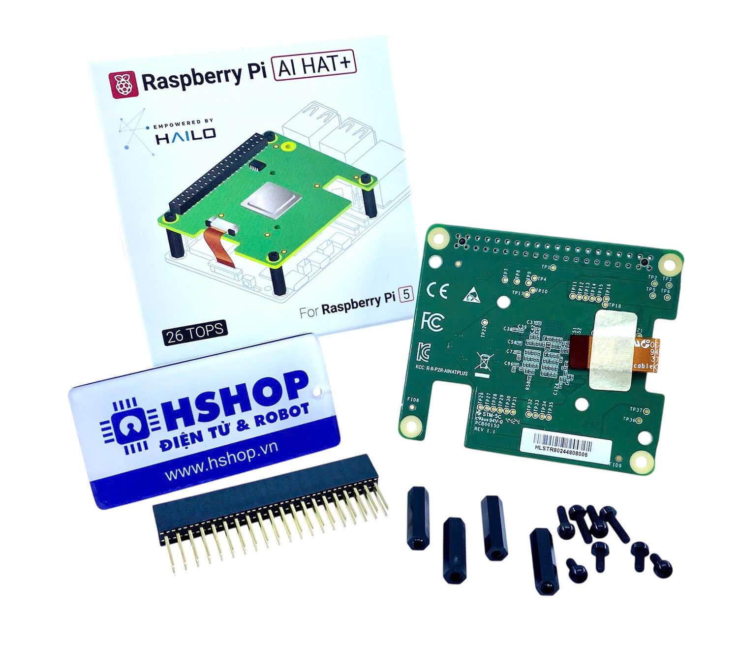 Ảnh minh họa Raspberry Pi AI HAT+ with 26TOPS Hailo-8 AI Acceleration Module 3
