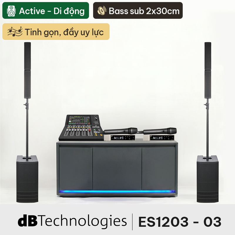 Dàn karaoke Column Array dBTechnologies ES1203 - 03 (dBTechnologies ES1203, Yamaha DM3 Standard...)