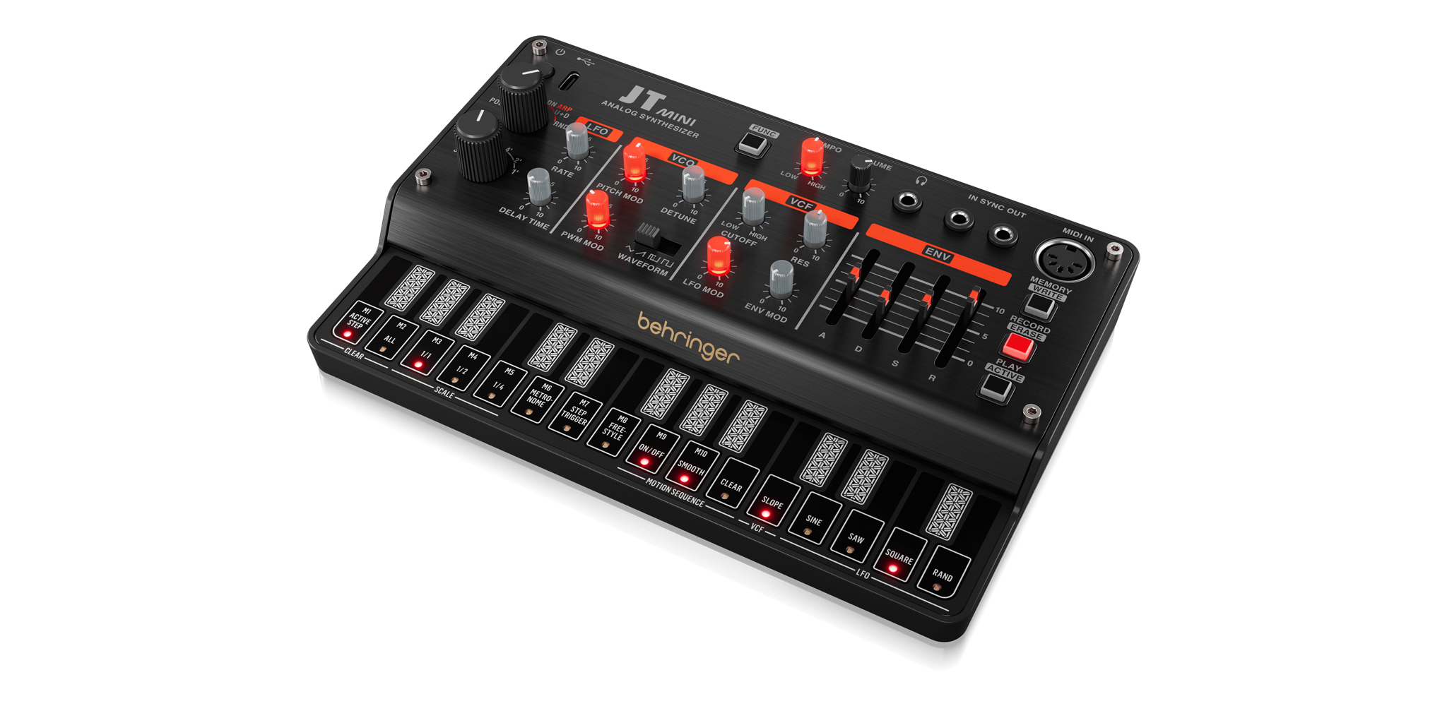 Ảnh minh họa Keyboard Behringer JT MINI, thiết bị Tổng Hợp Đa Âm Thanh Behringer JT MINI 3