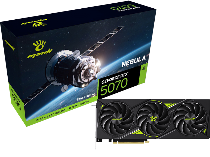 Card đồ họa Manli Nebula GeForce RTX 5070 12GB GDDR7 M-N507N/D712G-M3634