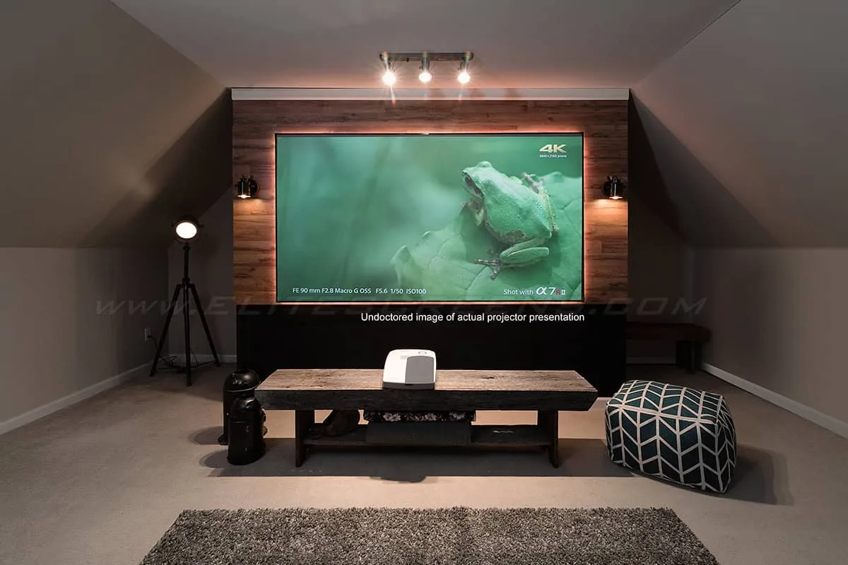 Ảnh minh họa Màn chiếu Elite Screens Aeon CLR 123 inch AR123H-CLR – Chống sáng cho máy chiếu siêu gần 1