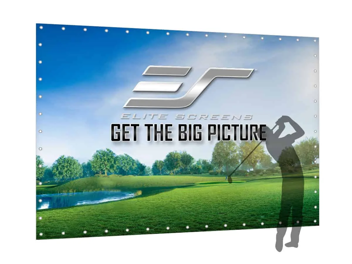 Ảnh minh họa Màn chiếu Elite Screens GolfSim DIY ImpactWhite DIY10X20-IPW1145-F – Màn golf tự lắp đặt 1