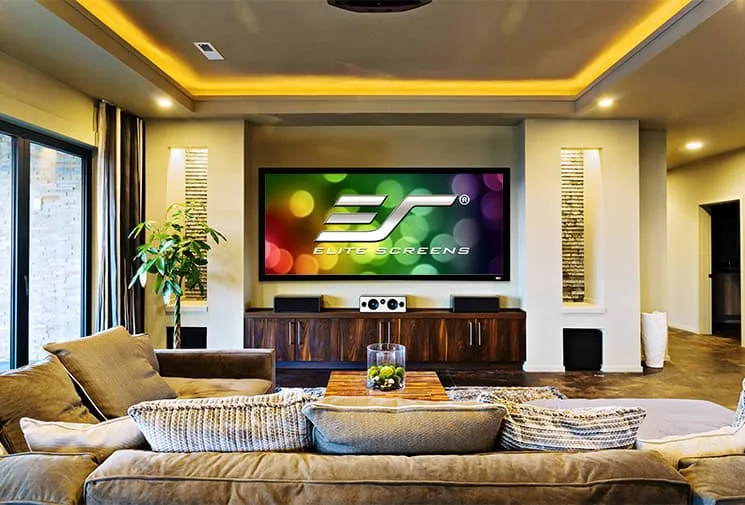 Ảnh minh họa Màn chiếu Elite Screens Sable Frame 2 165 inch ER165WH2 – CineWhite UHD-B cho phòng phim 1