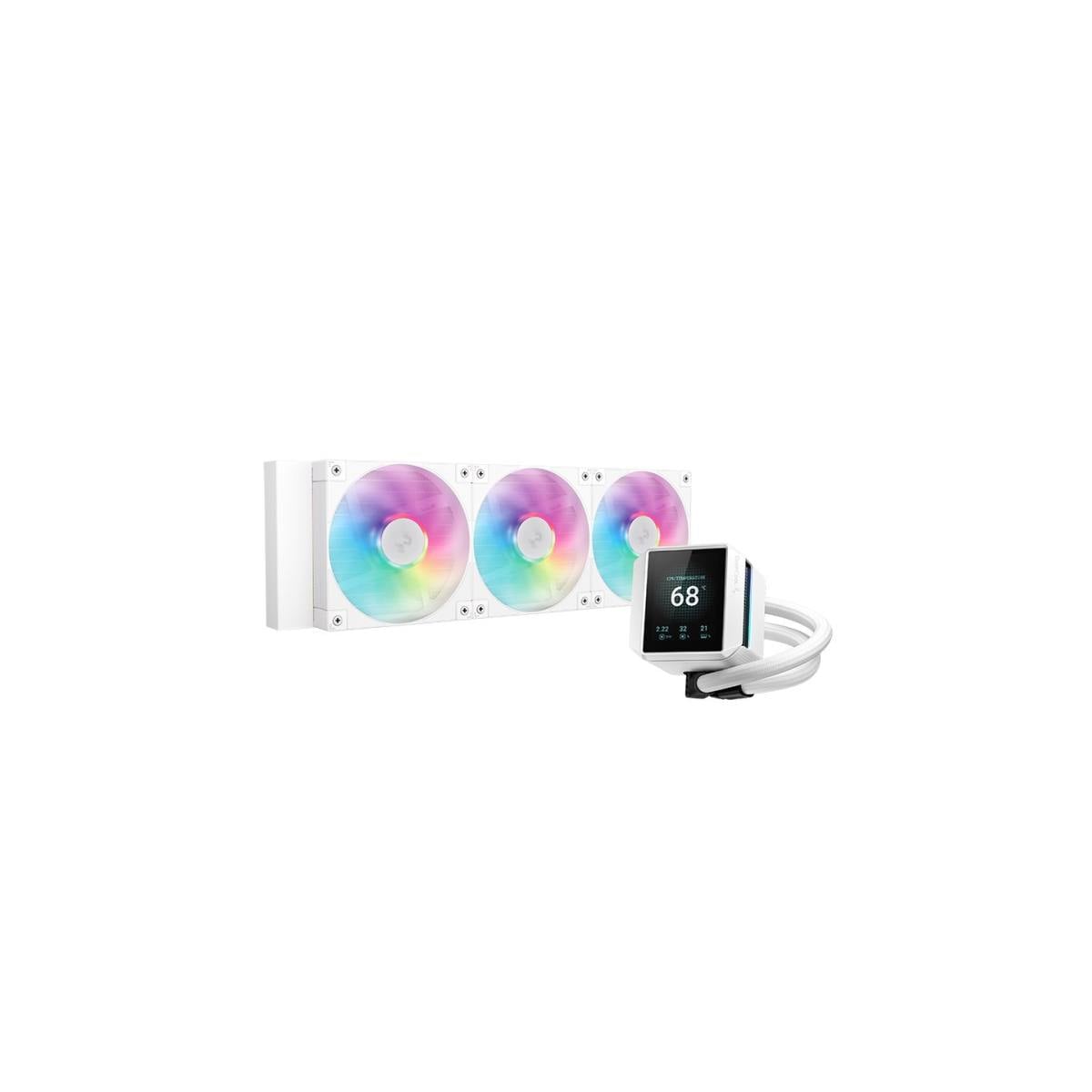  Deepcool Mystique 360 WH ARGB – AIO LCD 360 mm, màn hình TFT đẹp mắt 
