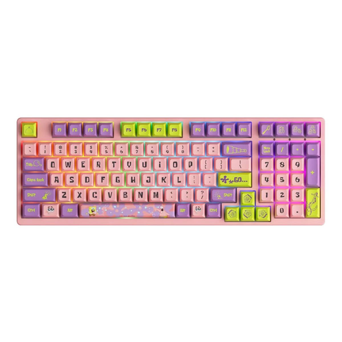 AKKO 3098S Spongebob / Patrick Purple – Bàn phím cơ RGB với Akko CS Switch