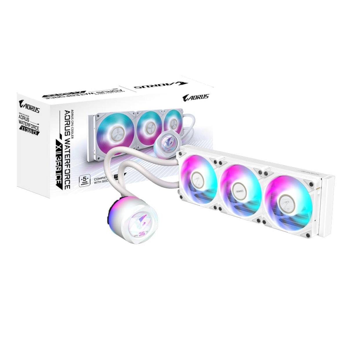  Gigabyte Aorus Waterforce II 360 – AIO ARGB, màn hình xoay 330° 