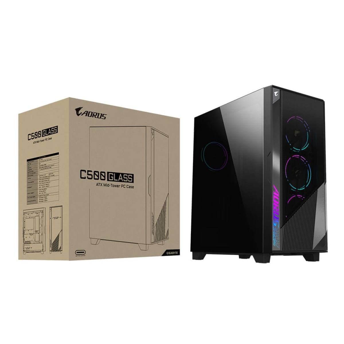  Case Gigabyte GB-AC500G-ST – Mid Tower, kính cường lực, RGB 