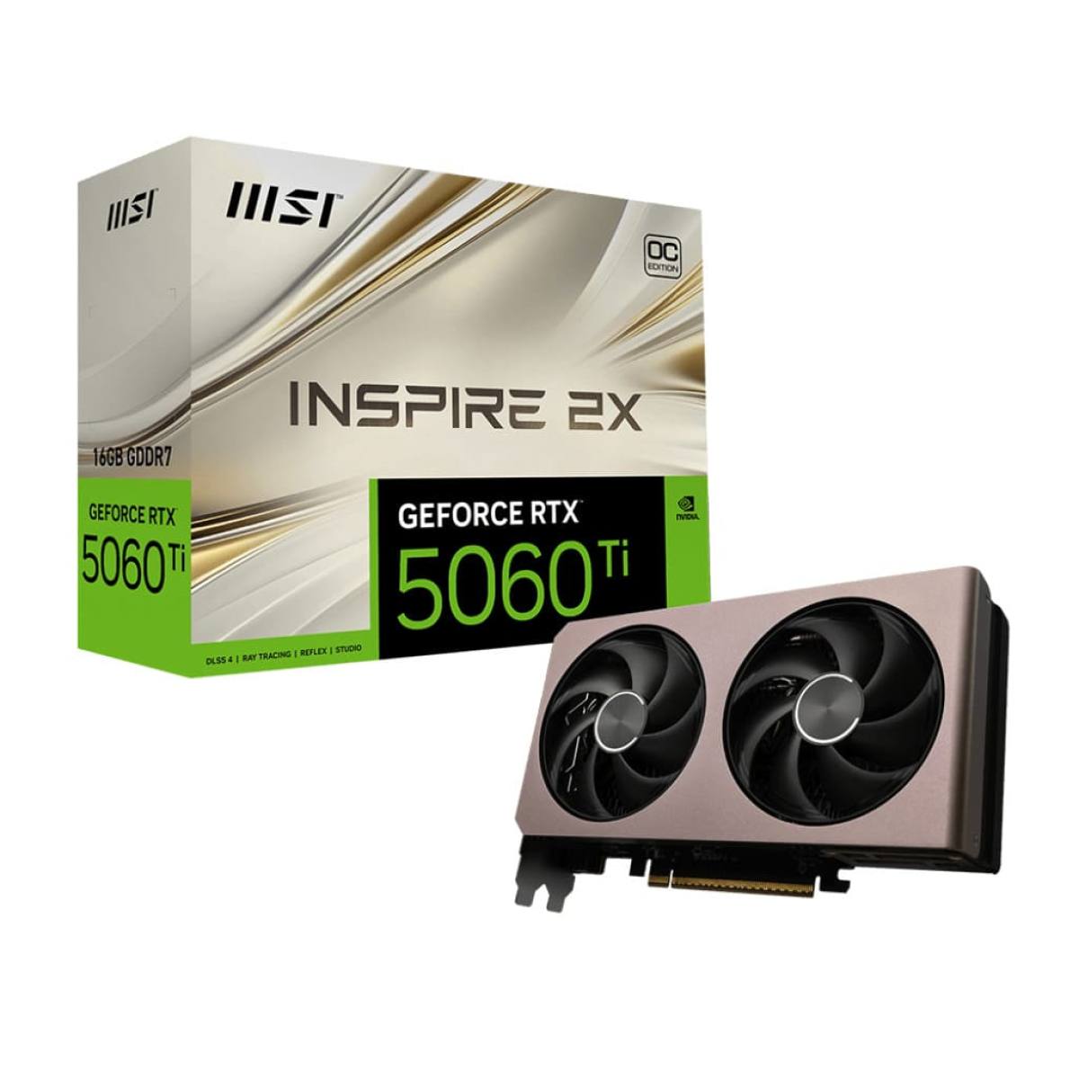  MSI RTX 5060 Ti 16G Inspire 2X OC – Thiết kế sang trọng, hiệu suất cao 