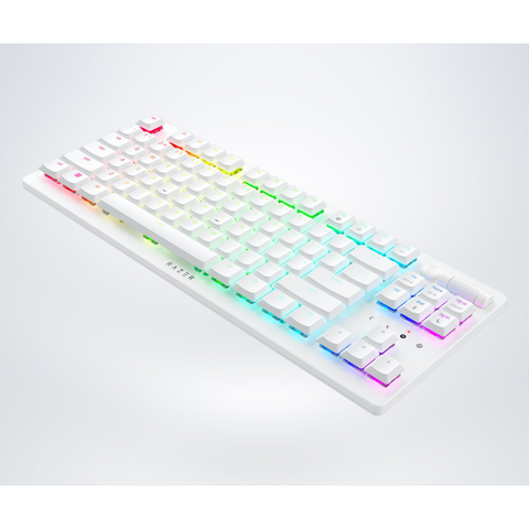 Razer DeathStalker V2 Pro White – Clicky Purple Switch, cá tính mạnh