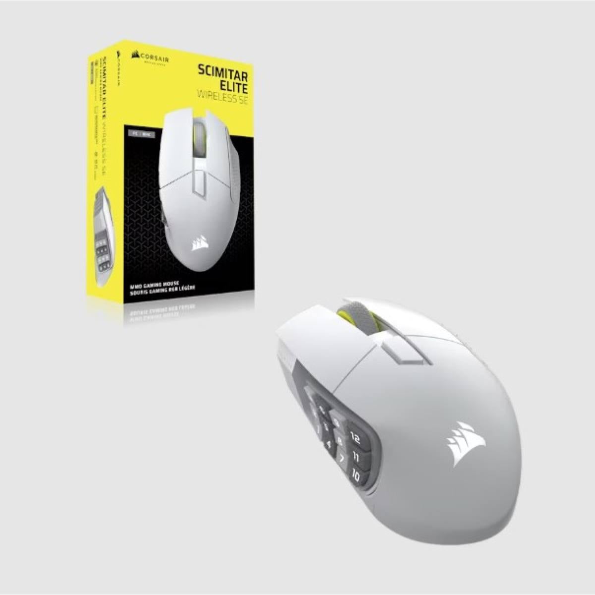  Corsair Scimitar Elite SE White – Chuột không dây gaming đa nút 
