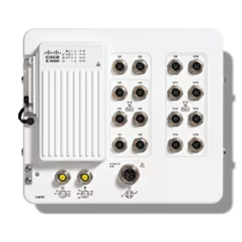 IE-3500H-14P2T Cisco IE3500 Heavy Duty Series models, 16 GE M12 (X-code) ports, including 14 with PoE/PoE+ (up to 30W)