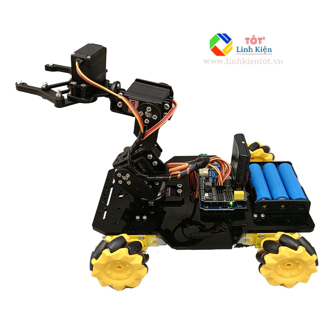 Ảnh minh họa Arm 4DoF Car Mecanum Robot - Bộ xe mecanum cánh tay robot 4 bậc Arduino 1