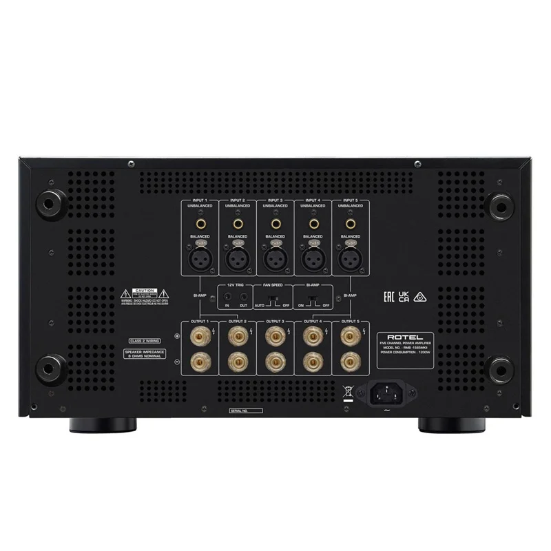 Ảnh minh họa Power Amply Rotel RMB1585 MKII, 5 Kênh, Công suất 210 W/Kênh (8Ohms), Mạch Class AB, XLR, RCA 2