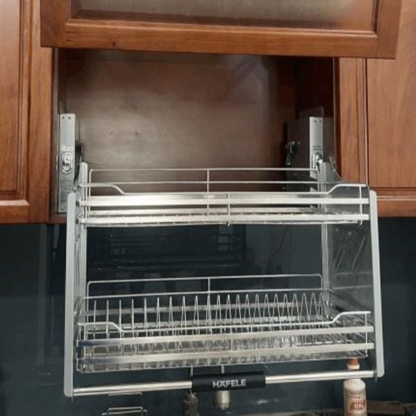 Ảnh minh họa Rổ chén đĩa nâng hạ Hafele Lento 700mm SUS304 504.76.010 2