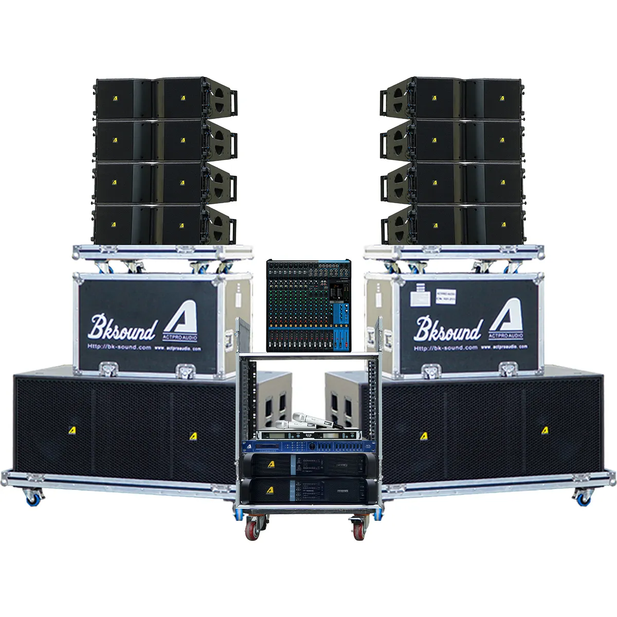 Ảnh minh họa Dàn Line Array Passive Actpro DA03 (8 Full Array Bass Đôi 25 HQL 210 + 2 Sub Hơi Bass Đôi 50 + 2 Đẩy...) 1