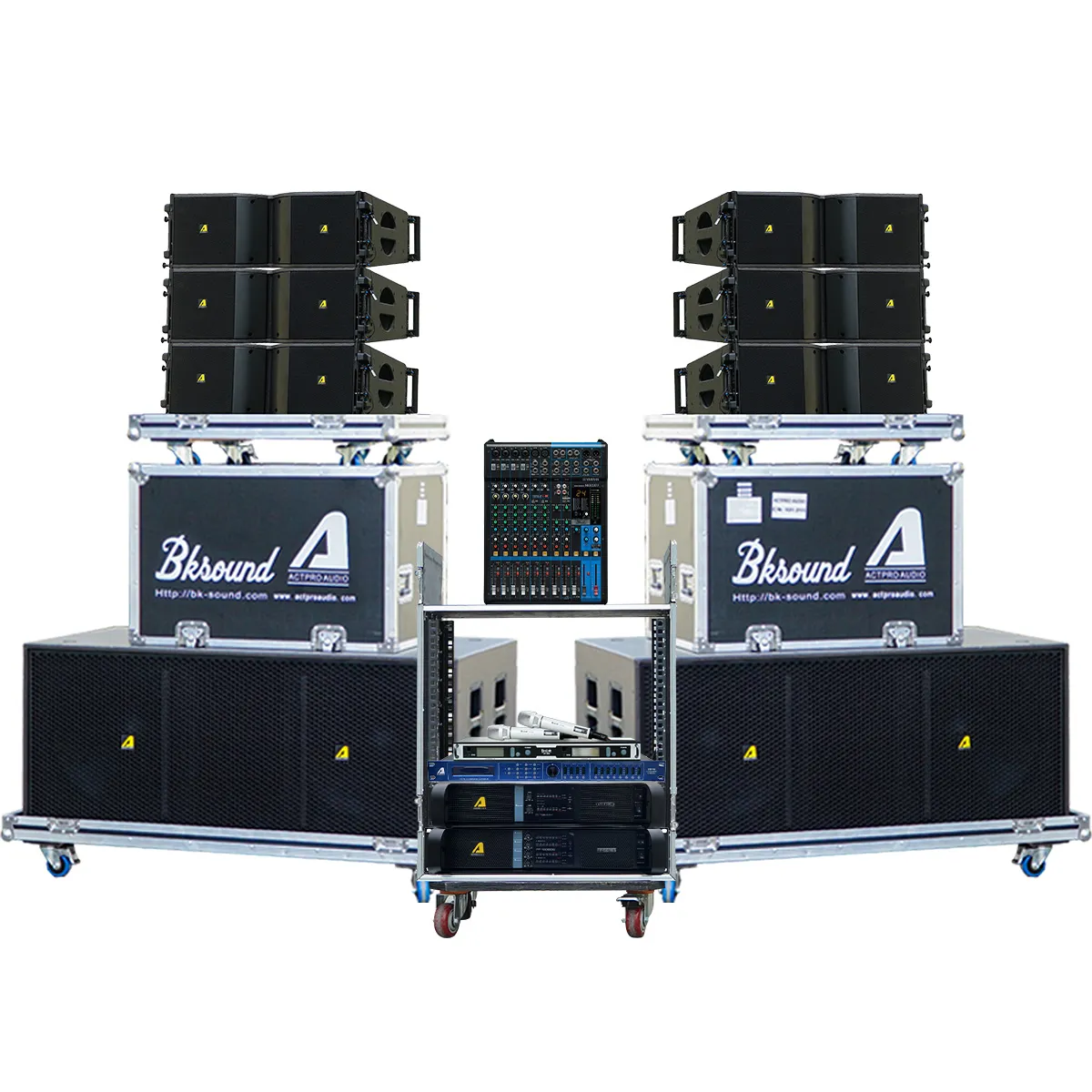Ảnh minh họa Dàn Line Array Passive Actpro DA04 (6 Full Array Bass Đôi 25 HQL 210 + 2 Sub Hơi Bass Đôi 50 + 2 Đẩy...) 1