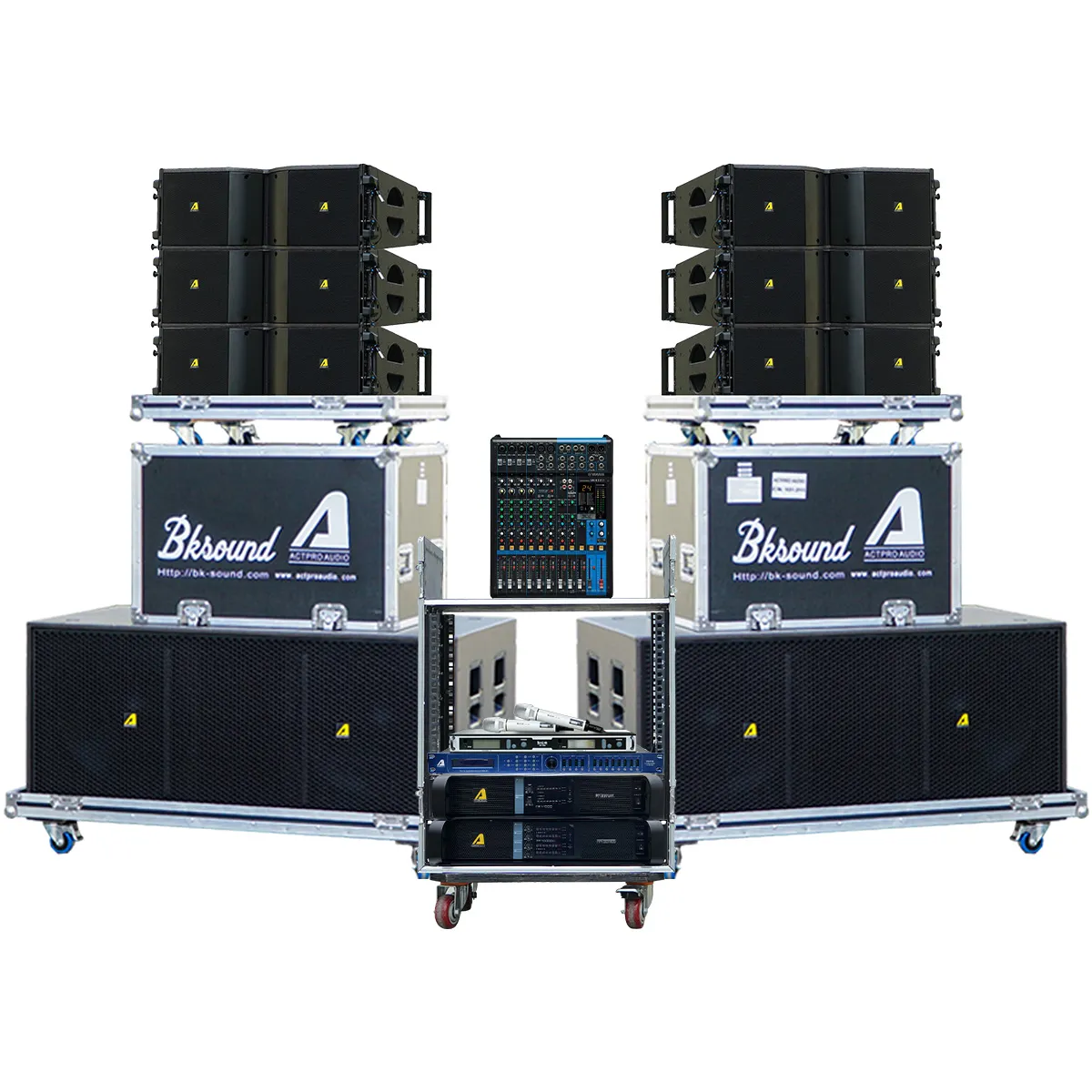 Ảnh minh họa Dàn Line Array Passive Actpro DA05 (6 Full Array Bass Đôi 30 HQL 212 + 2 Sub Hơi Bass Đôi 50 + 2 Đẩy...) 1