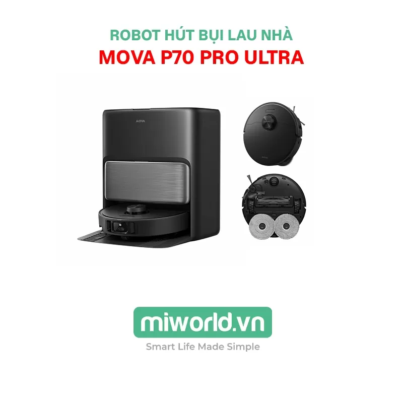 Robot hút bụi lau nhà Mova P70 Pro Ultra – Hàng Chính Hãng