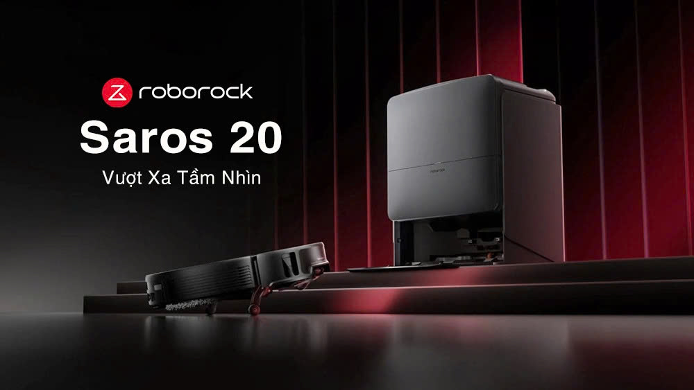 Robot hút bụi Roborock Saros 20 - Tự động cấp xả nước